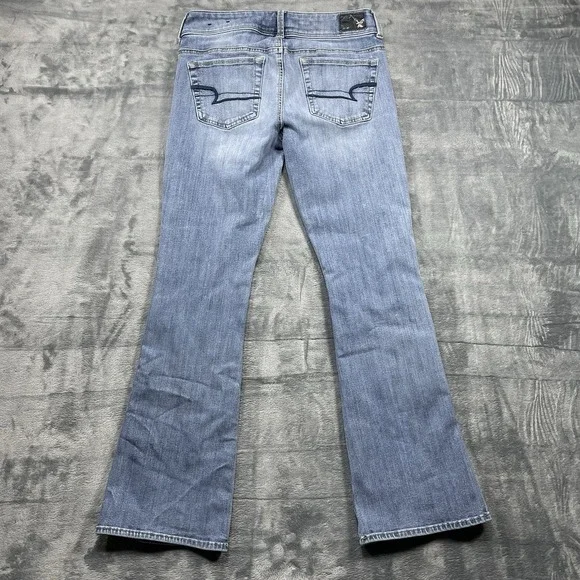 American Eagle Womens Jeans Blue Size 4 Short Kick Boot Denim Light wash - Picture 6 of 10